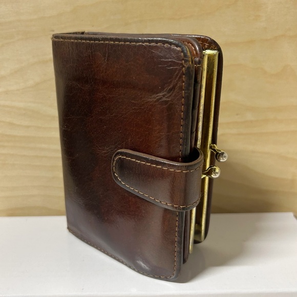 Coach Vintage Continental Leather
Wallet Bifold Framed Kiss-lock Mahogany Brown - Picture 1 of 16